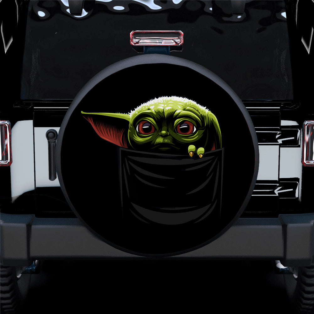 Cute Baby Yoda Pocket Car Spare Tire Covers Gift For Campers Nearkii