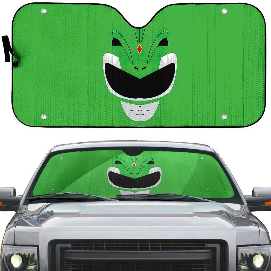 Mighty Morphin Power Rangers Green Ranger Custom Car Auto Sunshade Windshield Accessories Decor Gift Nearkii