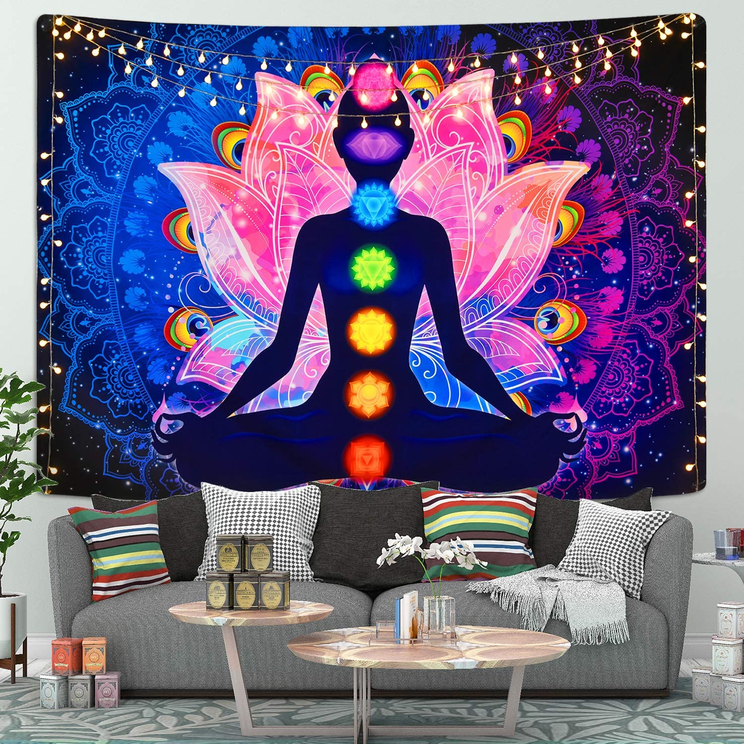 Yoga Meditation Wall Hanging Tapestry Room Decor Nearkii