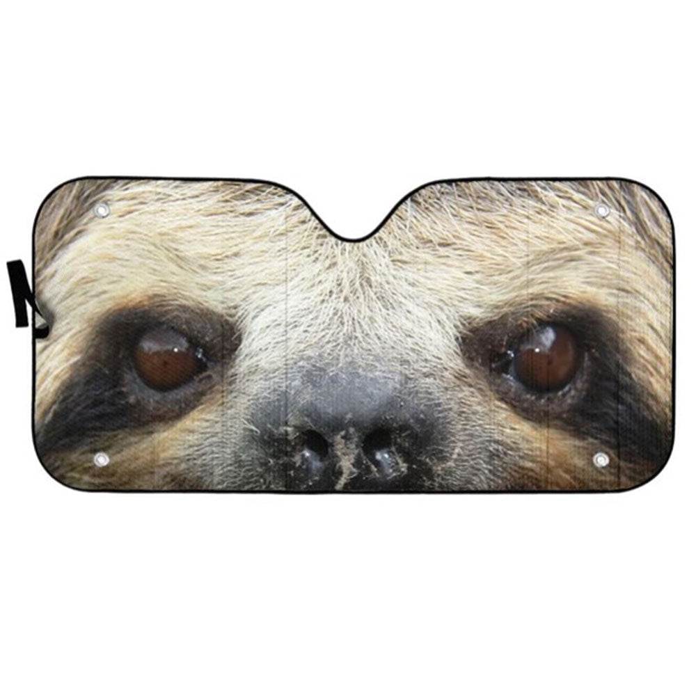 Sloth Smiling Eyes Car Auto Sun Shades Windshield Accessories Decor Gift Nearkii