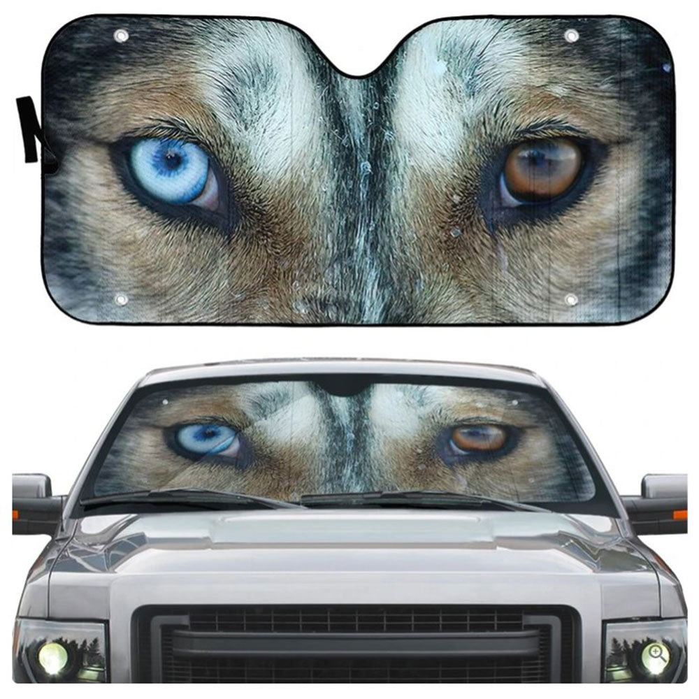 Two-Color Eyes Wolf Car Auto Sun Shades Windshield Accessories Decor Gift Nearkii