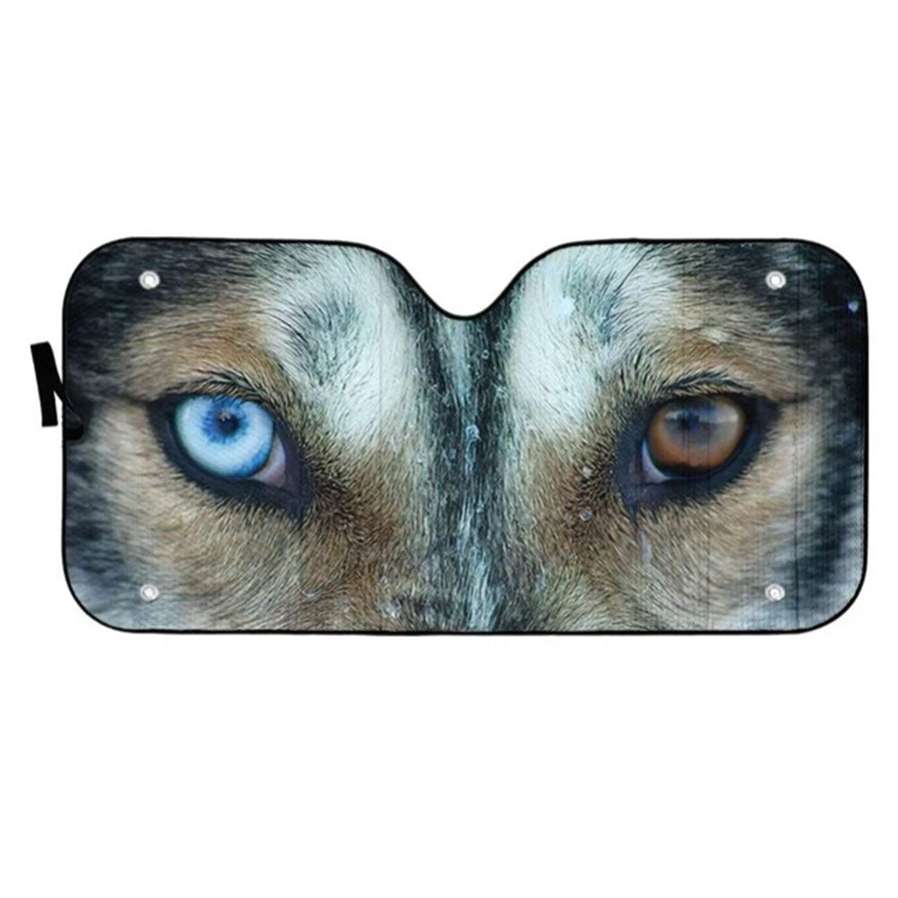 Two-Color Eyes Wolf Car Auto Sun Shades Windshield Accessories Decor Gift Nearkii