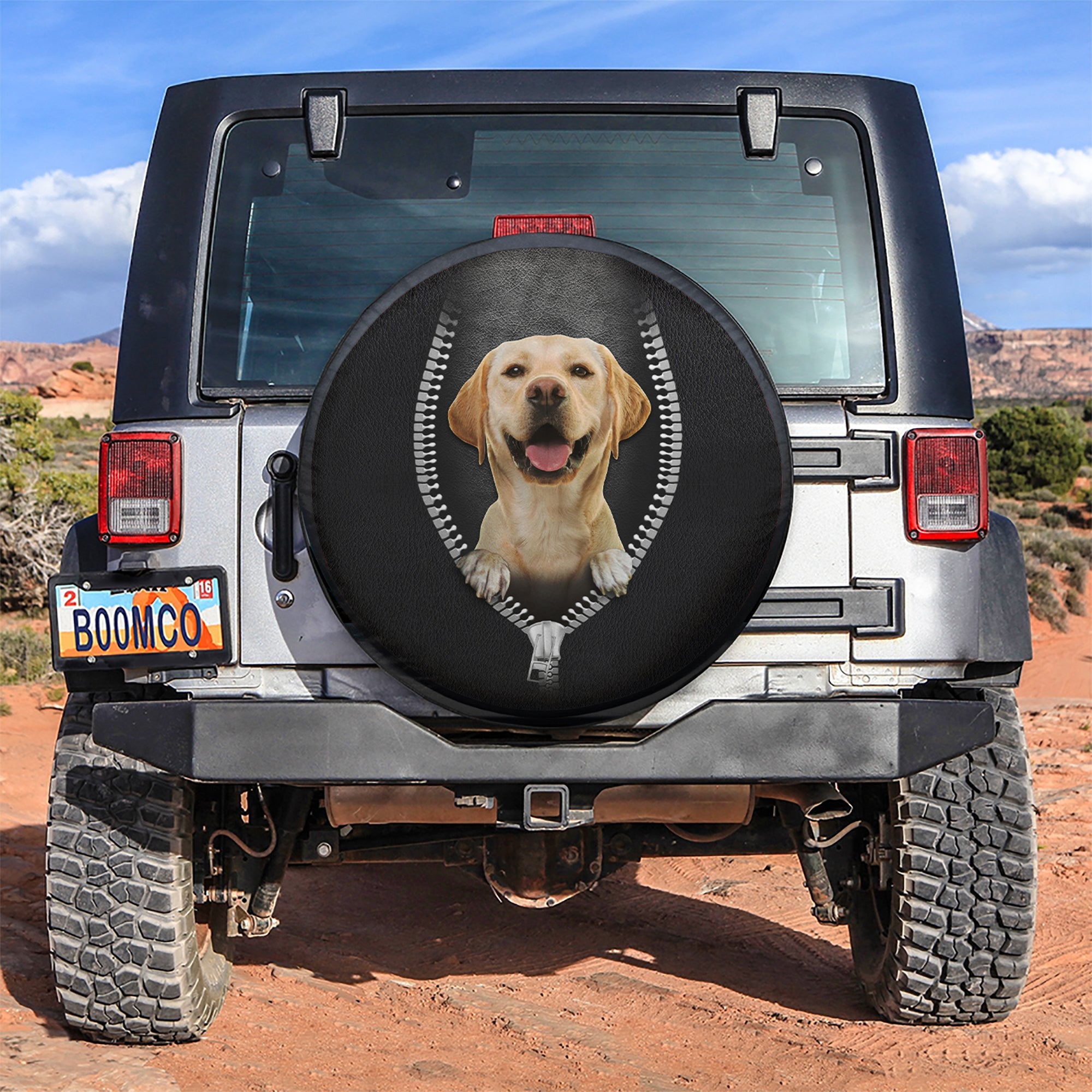 Labrador Retriever Zipper Car Spare Tire Covers Gift For Campers Nearkii