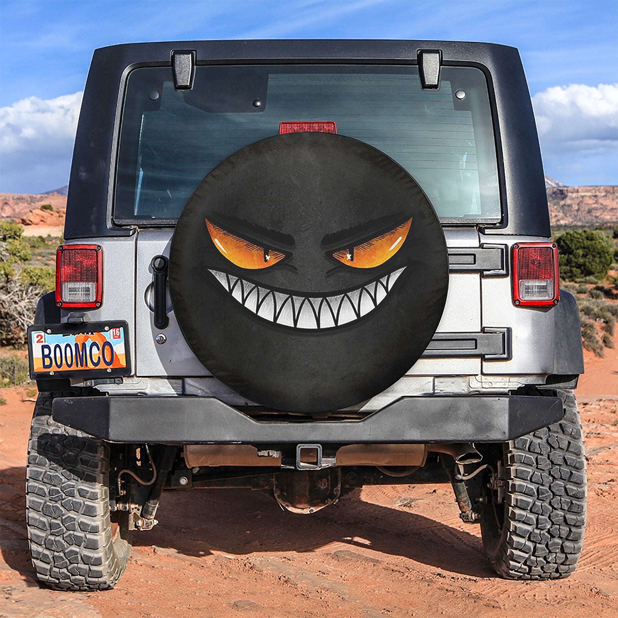 Scary Face Spare Tire Cover Gift For Campers Nearkii