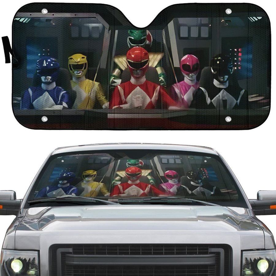 Mighty Morphin Power Rangers Megazord Cockpit Custom Car Auto Sunshade Windshield Accessories Decor Gift Nearkii