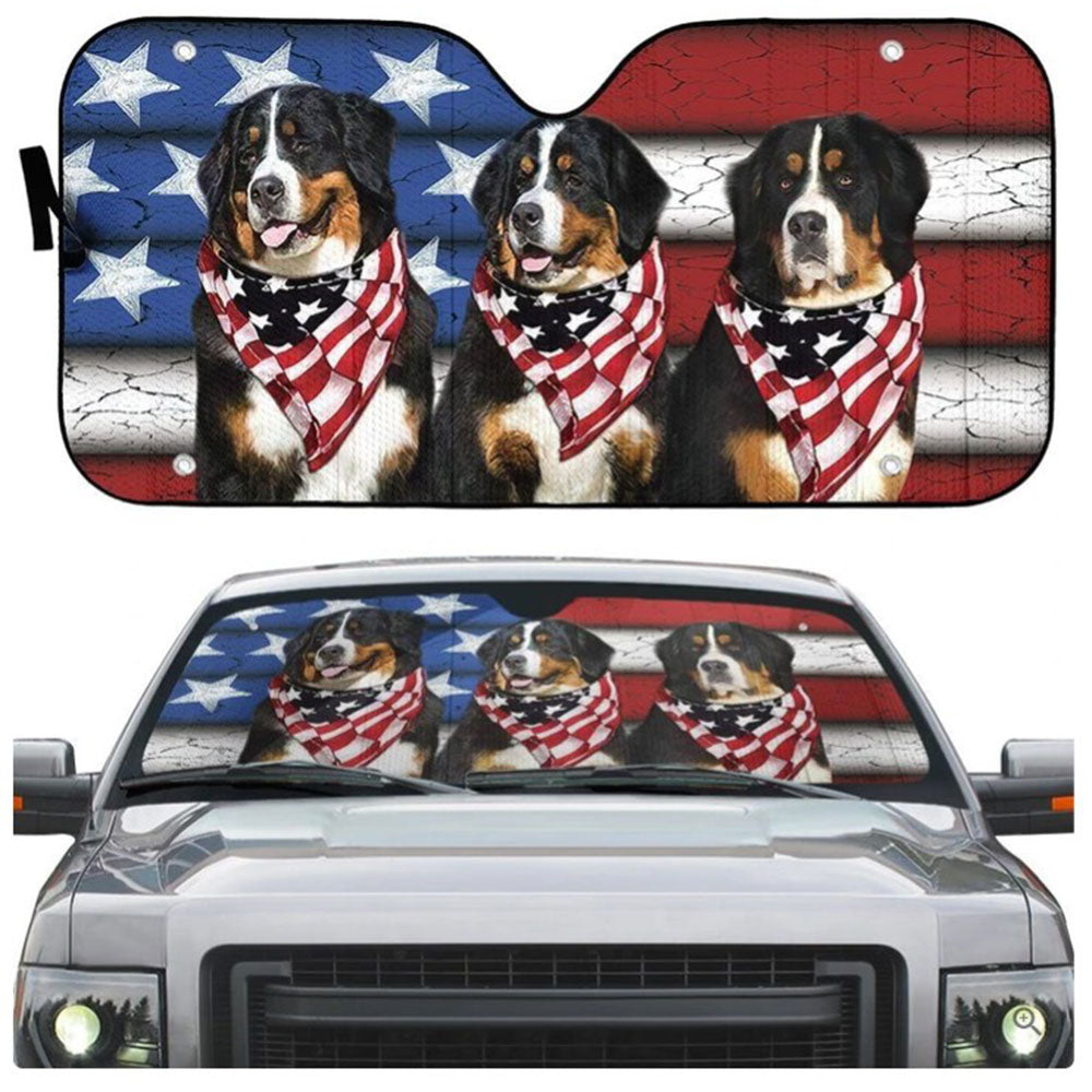 Bernese USA Flag Custom Car Auto Sun Shades Windshield Accessories Decor Gift Nearkii