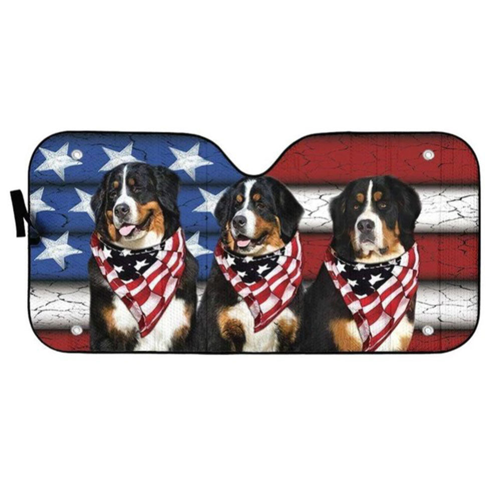 Bernese USA Flag Custom Car Auto Sun Shades Windshield Accessories Decor Gift Nearkii