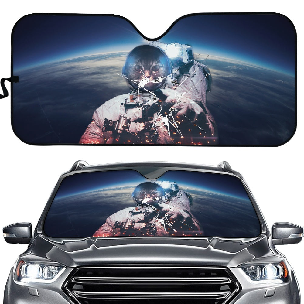 Astronaut Cat Car Auto Sunshades Nearkii