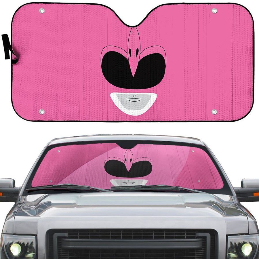 Mighty Morphin Power Rangers Pink Ranger Custom Car Auto Sunshade Windshield Accessories Decor Gift Nearkii