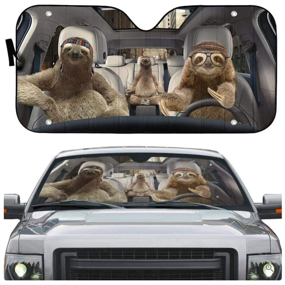 Sloths Custom Car Auto Sun Shades Windshield Accessories Decor Gift Nearkii