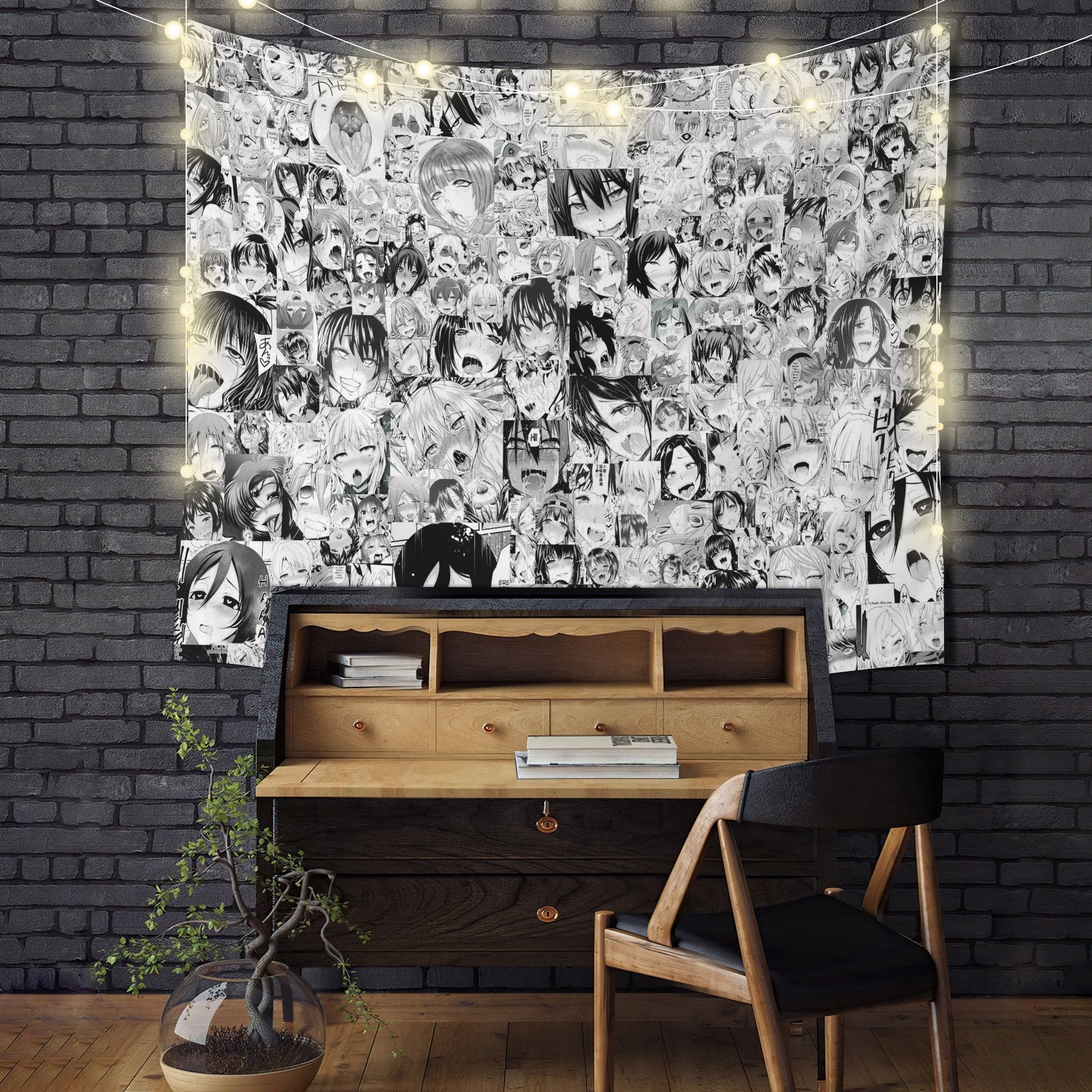 Ahegao Anime Tapestry Room Decor Nearkii