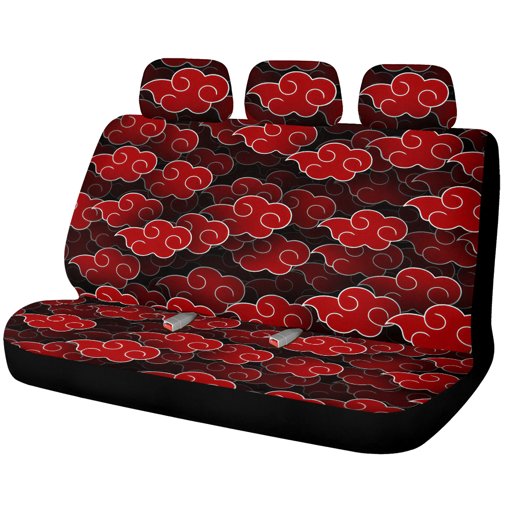 Akatsuki Cloud 3D Naruto Anime Car Back Seat Covers Decor Protectors Nearkii