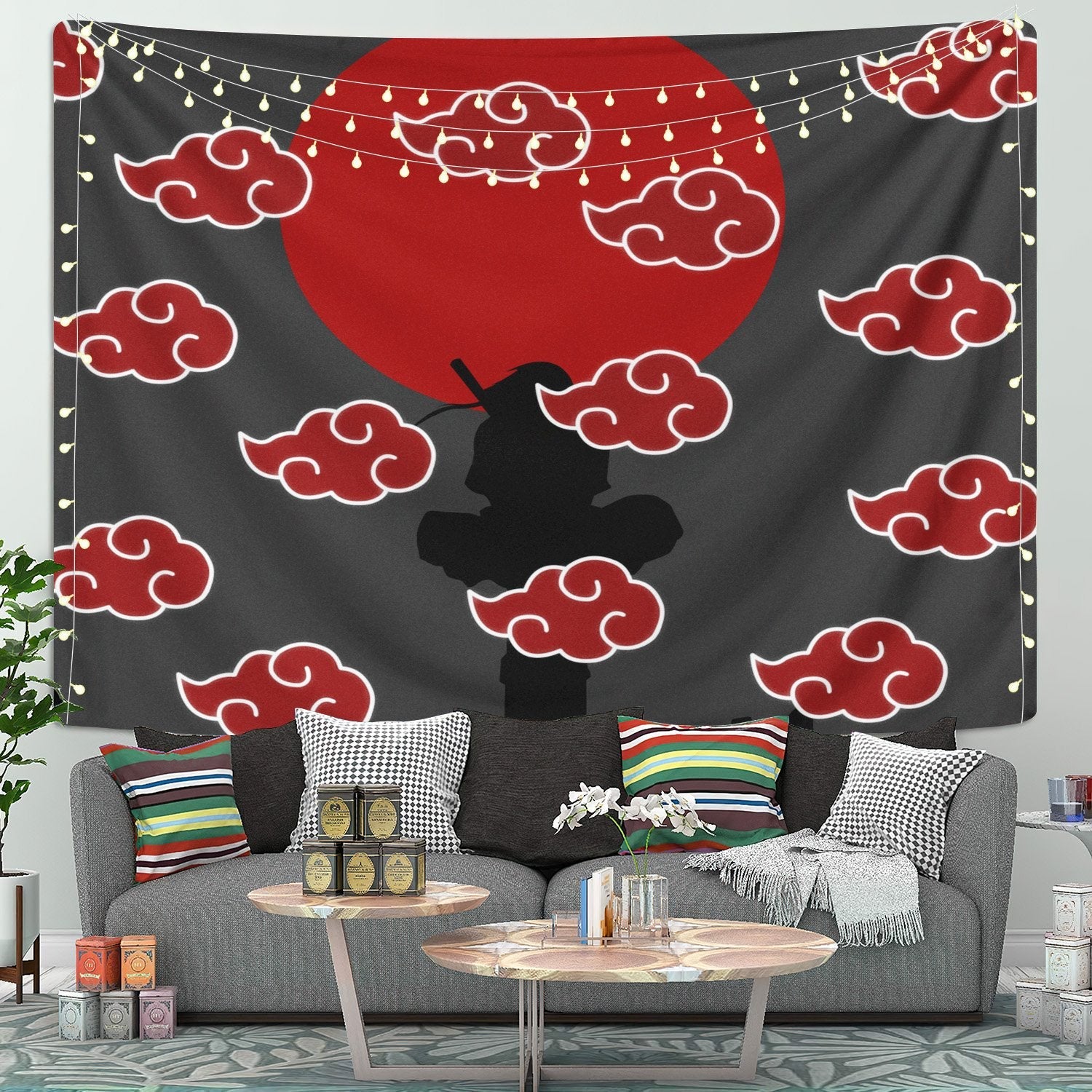 Akatsuki Itachi Naruto Anime Tapestry Room Decor Nearkii