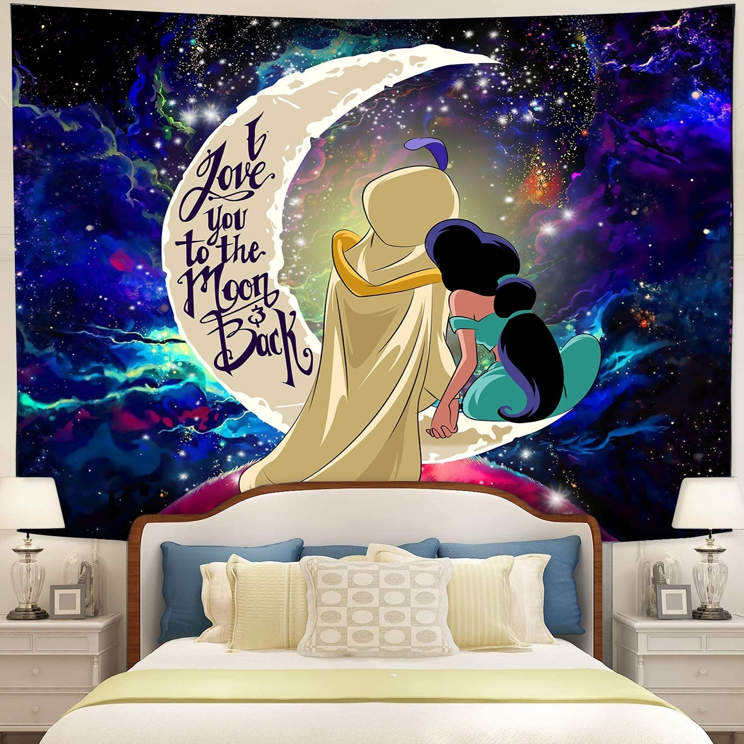 Aladin Moon And Back Tapestry Room Decor Nearkii