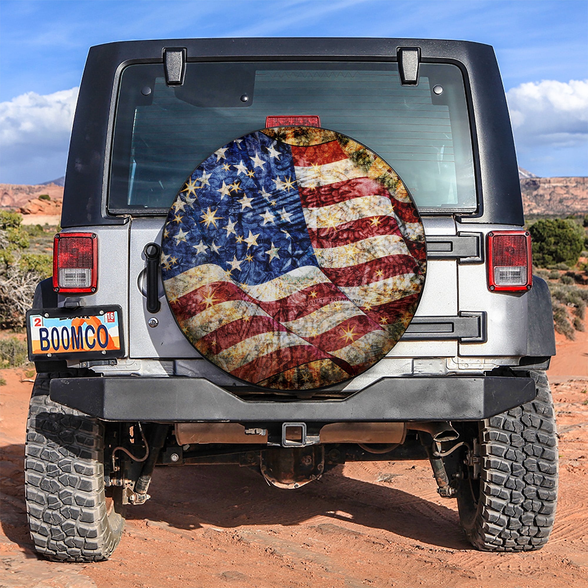 American Flag Old Glory Car Spare Tire Covers Gift For Campers Nearkii