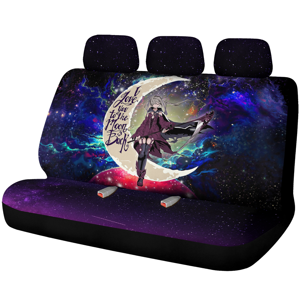 Anime Girl Soul Eater Love You To The Moon Galaxy Premium Custom Car Back Seat Covers Decor Protectors Nearkii