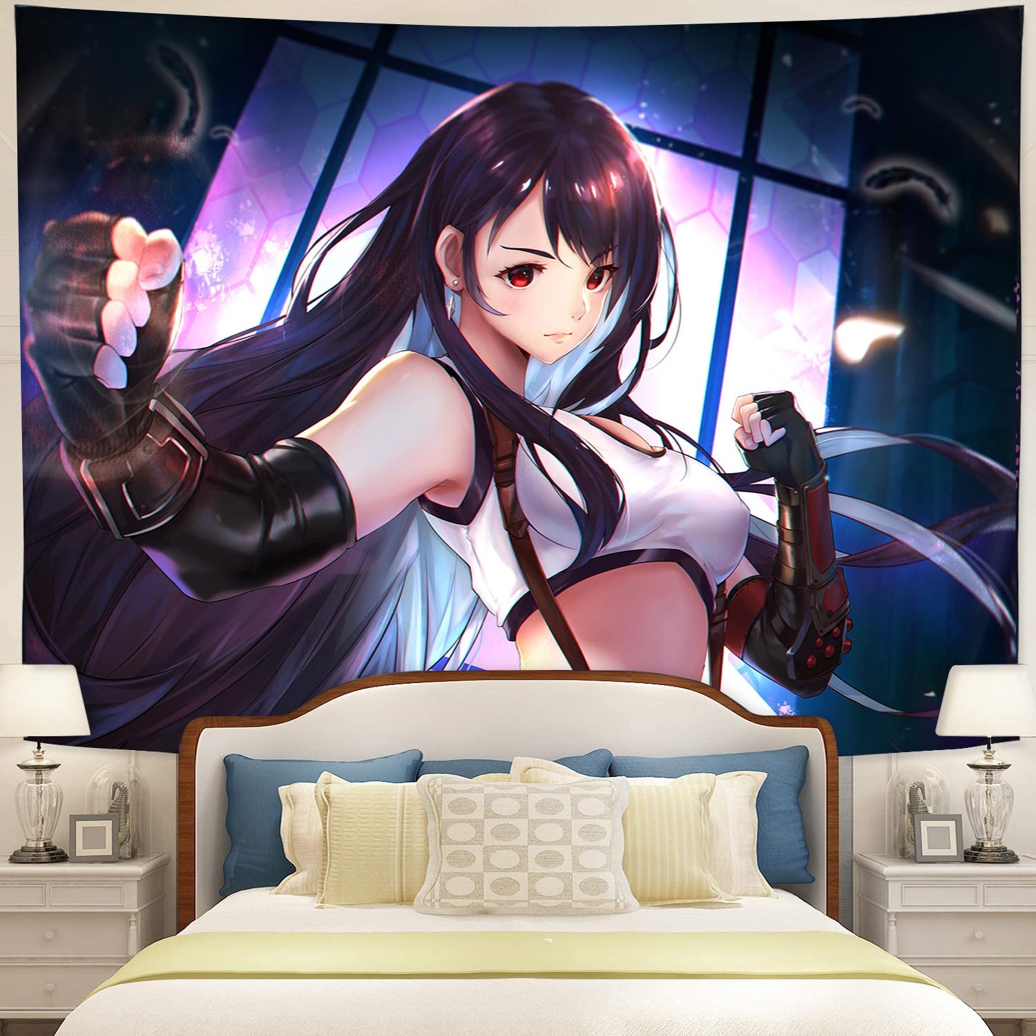 Tifa Lockhart Final Fantasy Tapestry Room Decor Nearkii