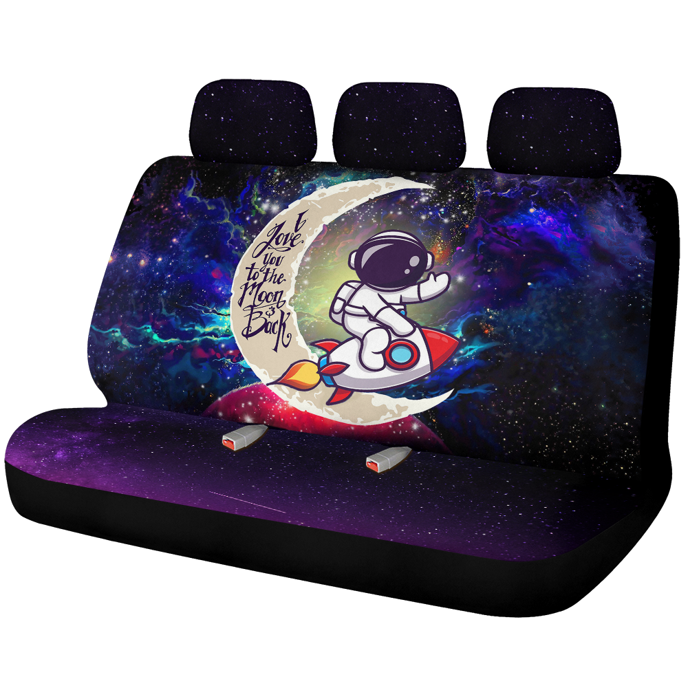 Astronaut Chibi Love You To The Moon Galaxy Premium Custom Car Back Seat Covers Decor Protectors Nearkii