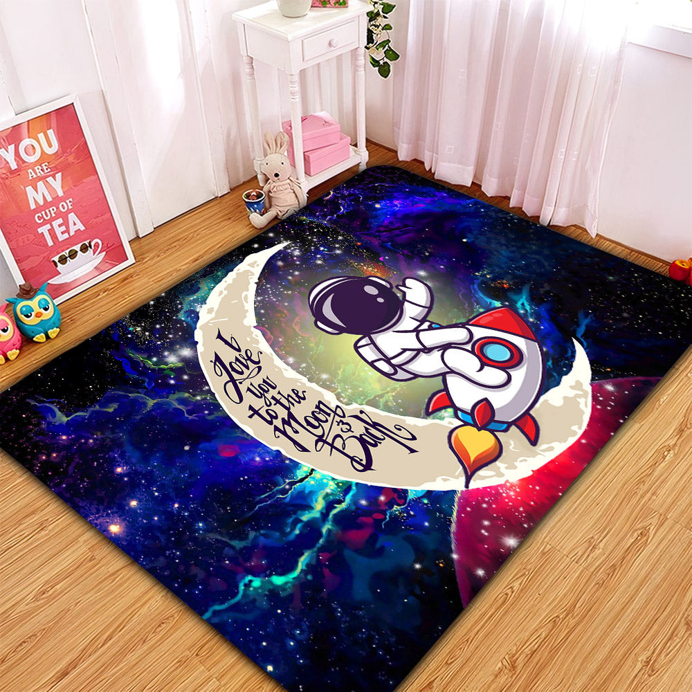 Astronaut Chibi Love You To The Moon Galaxy Carpet Rug Home Room Decor Nearkii