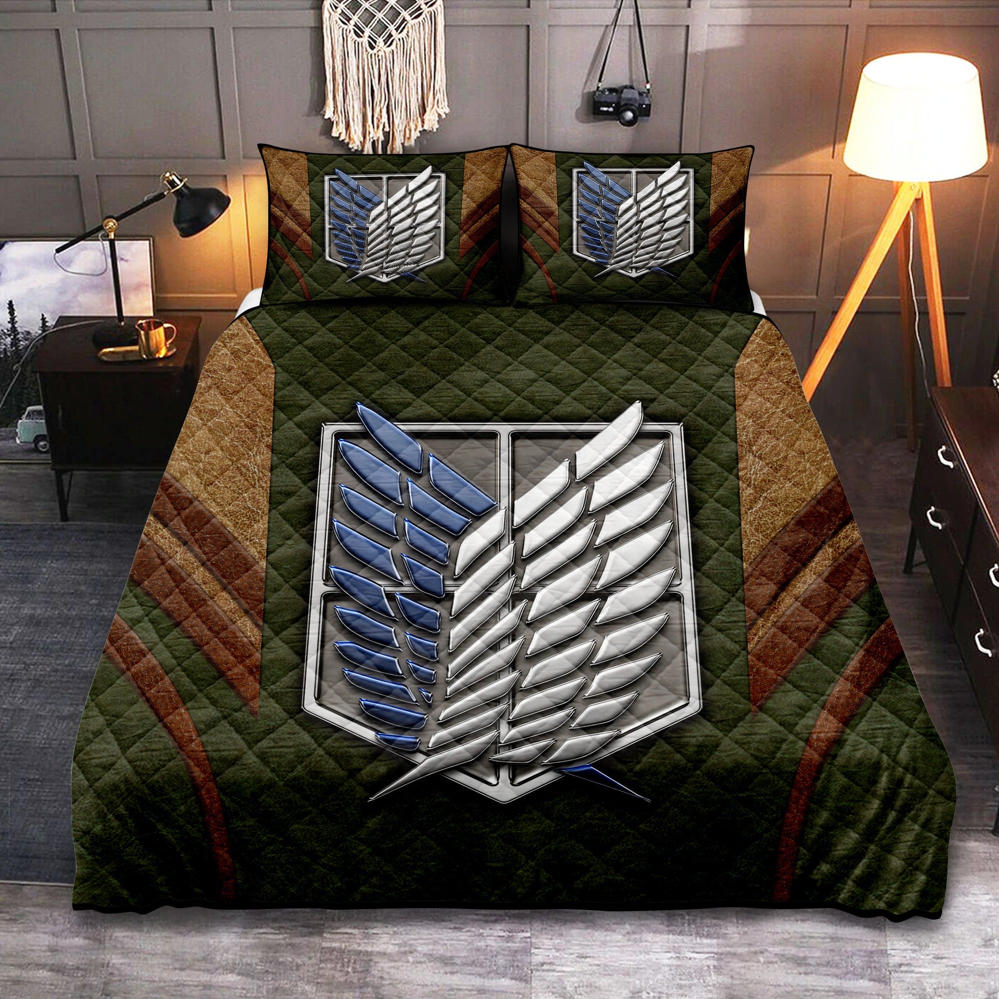 Attack On Titans Army Quilt Bed Sets Nearkii