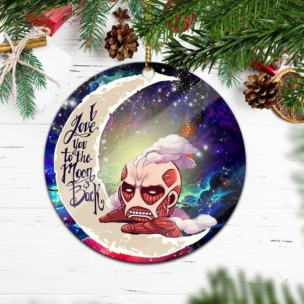 Attack On Titan Love You To The Moon Galaxy Mica Circle Ornament Perfect Gift For Holiday Nearkii