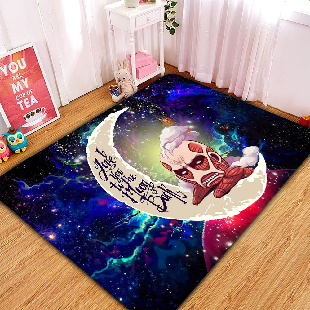 Attack on titan Love You To The Moon Galaxy Carpet Rug Home Room Decor Nearkii