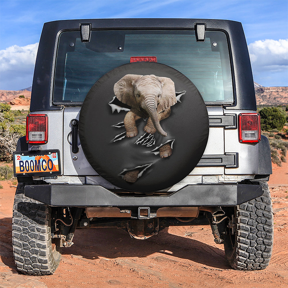 Baby Elephant Hanging Funny Car Spare Tire Covers Gift For Campers Nearkii