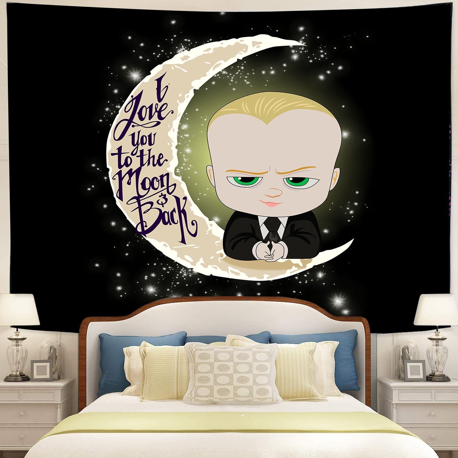 Baby Boss Love You To The Moon Tapestry Room Decor Nearkii