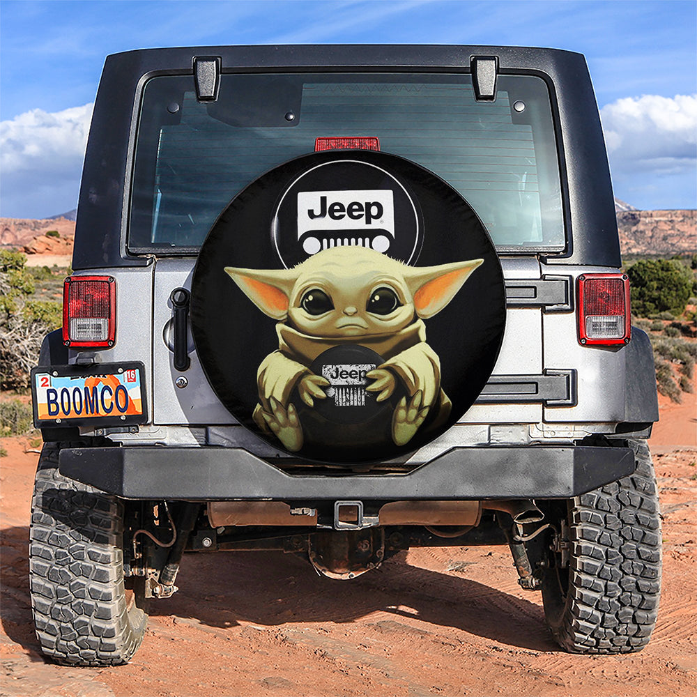 Baby Yoda Jeep Car Spare Tire Covers Gift For Campers Nearkii