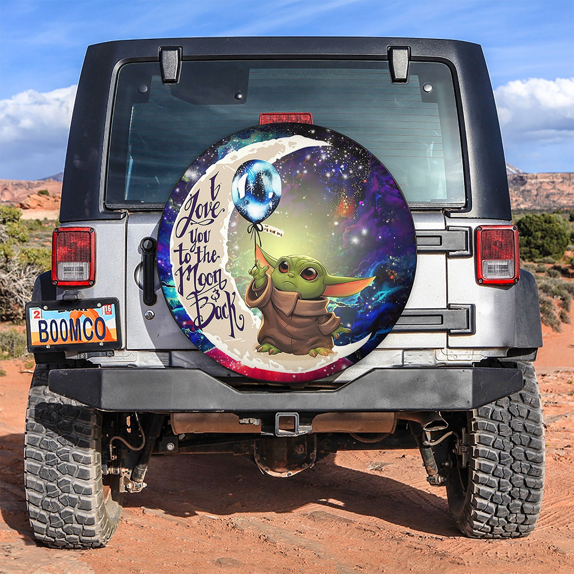 Baby Yoda Love You To The Moon Galaxy Spare Tire Covers Gift For Campers Nearkii