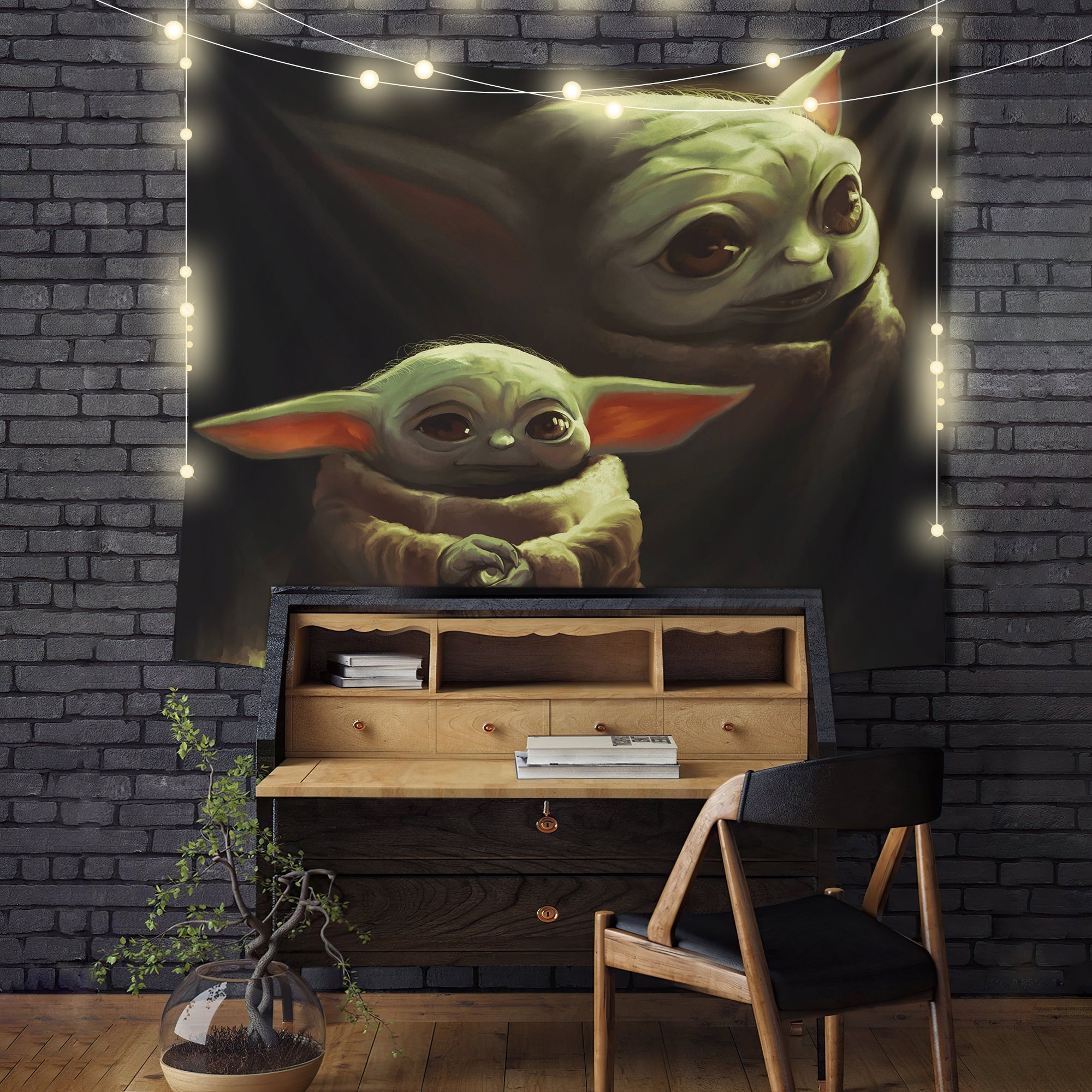 Baby Yoda Sad Tapestry Room Decor Nearkii