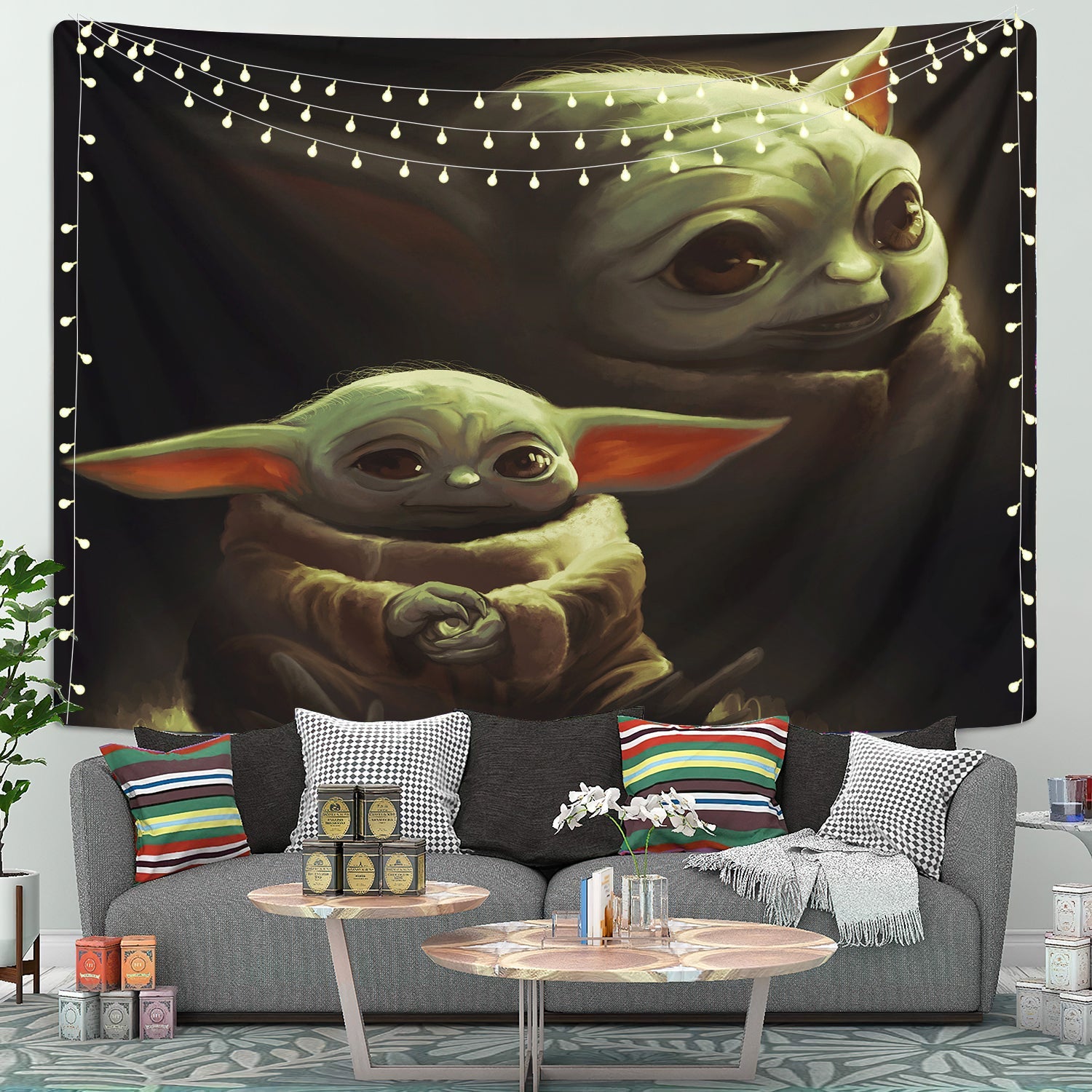 Baby Yoda Sad Tapestry Room Decor Nearkii