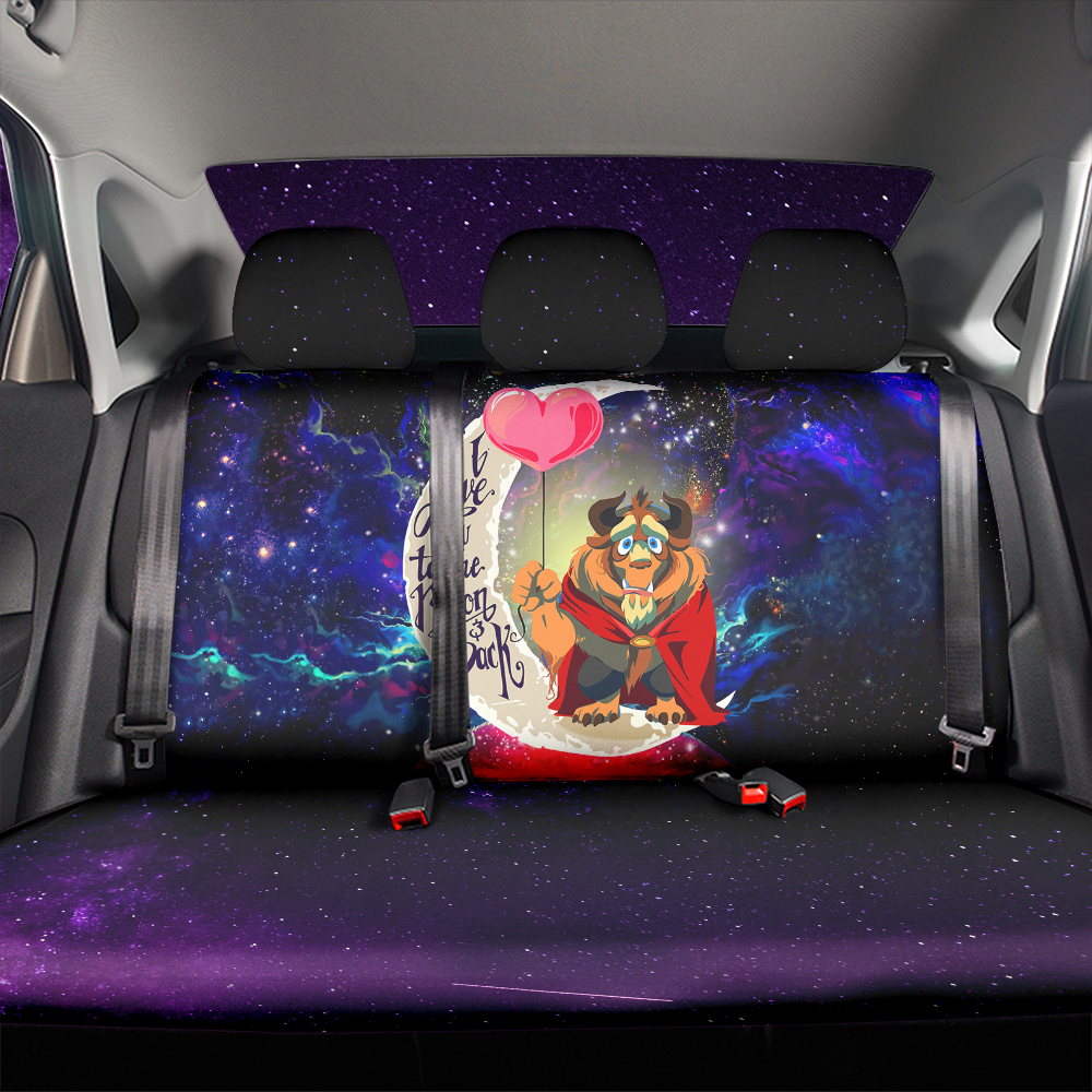 Beauty And The Beast Love You To The Moon Galaxy Premium Custom Car Back Seat Covers Decor Protectors Nearkii