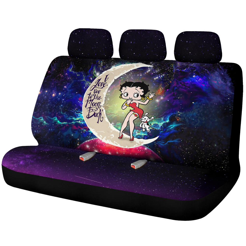 Betty Boop Love You To The Moon Galaxy Premium Custom Car Back Seat Covers Decor Protectors Nearkii