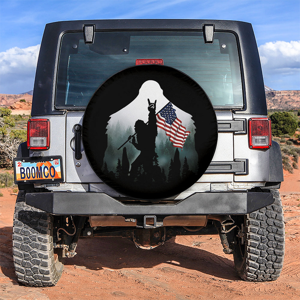 Bigfoot American Forest Car Spare Tire Covers Gift For Campers Nearkii