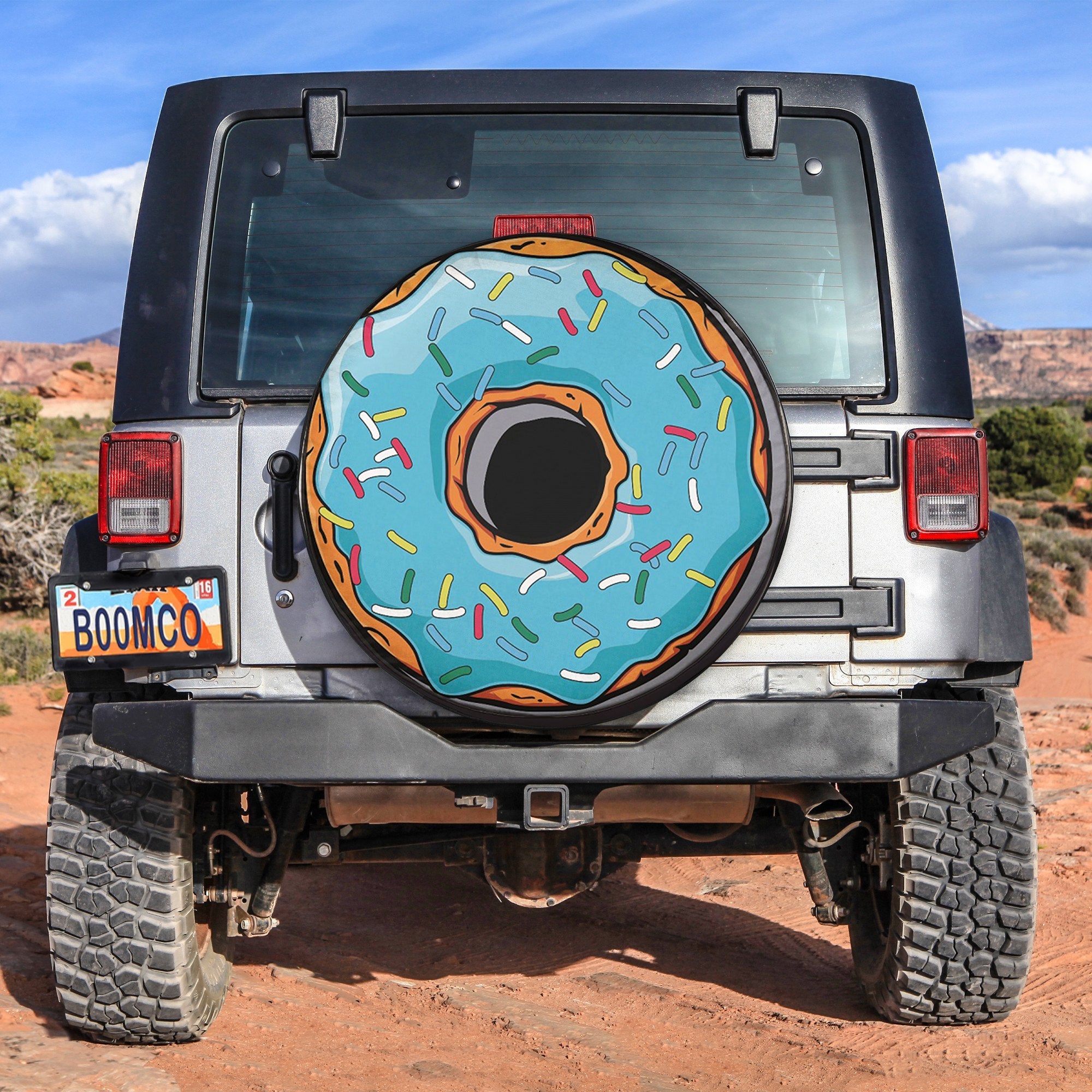 Blue Sprinkle Doughnut Spare Tire Cover Gift For Campers Nearkii