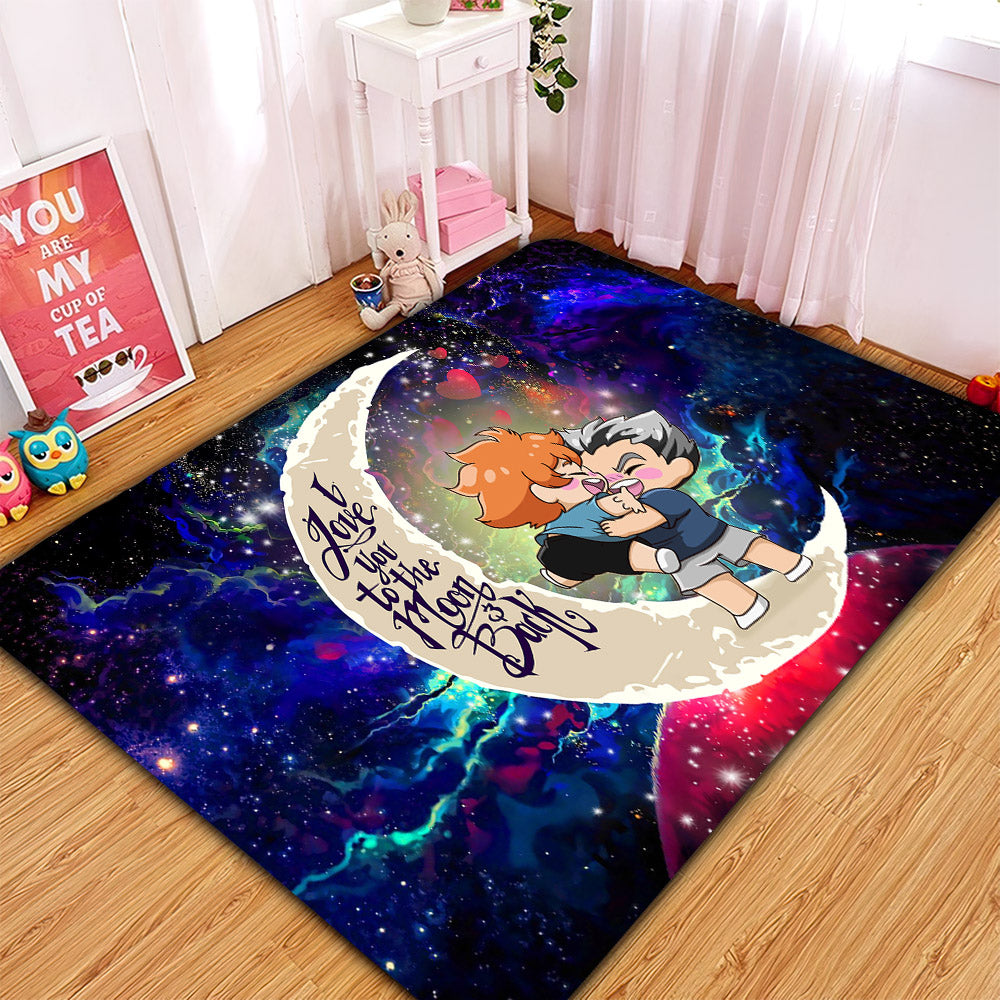 Bokuhina Love You To The Moon Galaxy Carpet Rug Home Room Decor Nearkii