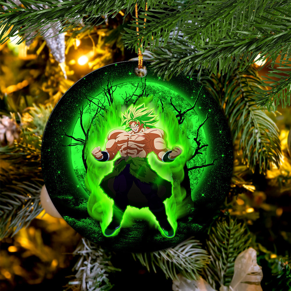 Broly Moonlight Mica Circle Ornament Perfect Gift For Holiday Nearkii