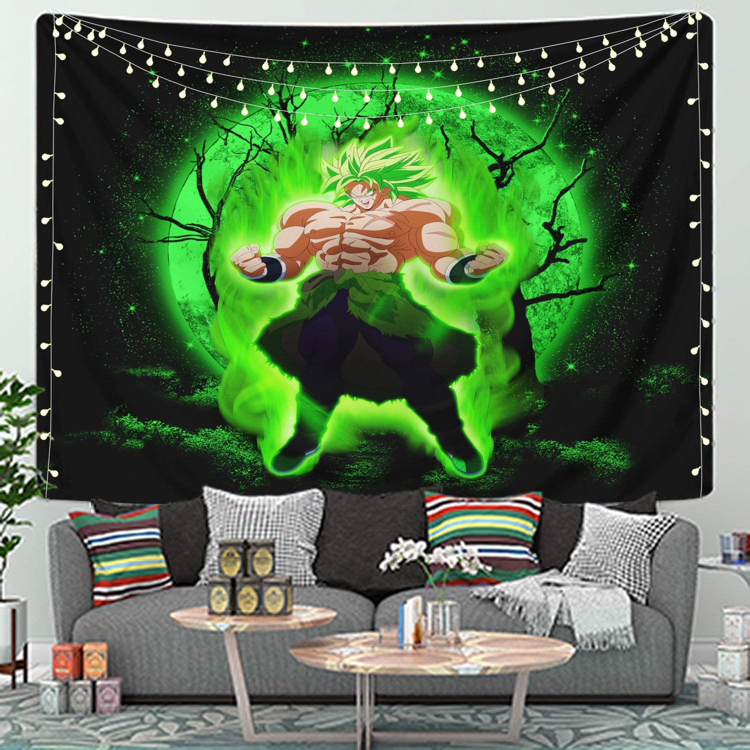 Broly Moonlight Tapestry Room Decor Nearkii