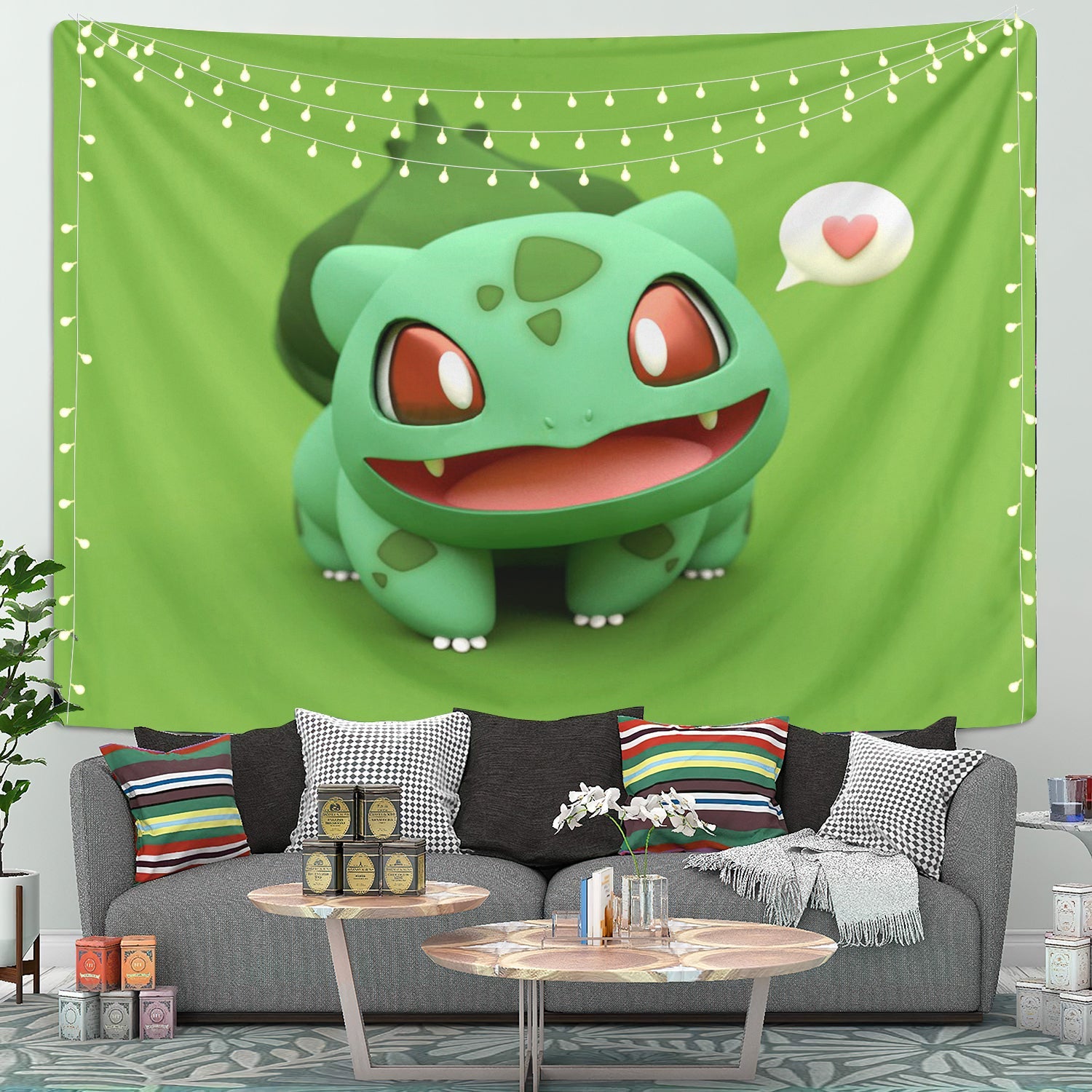 Bulbasaur Pokemon Tapestry Room Decor Nearkii