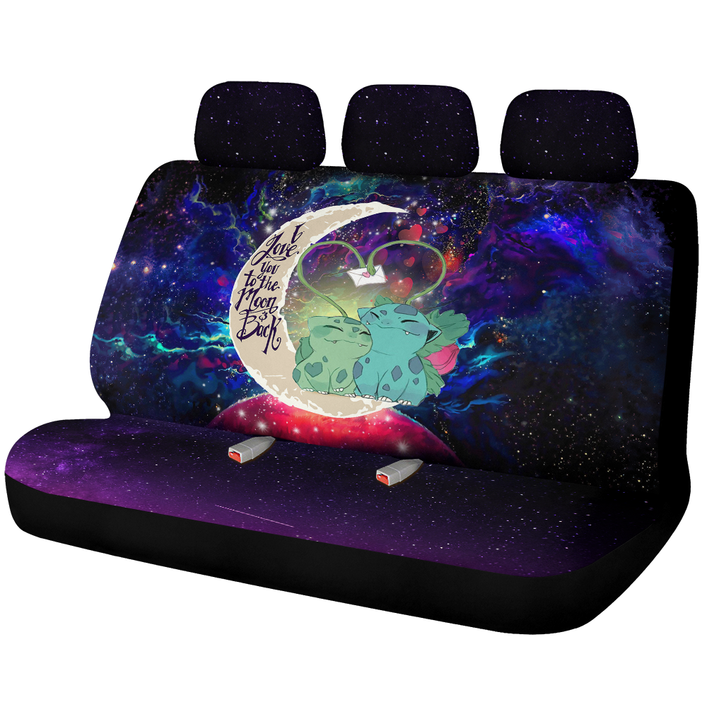 Bulbasaur Couple Pokemon Love You To The Moon Galaxy Car Back Seat Covers Decor Protectors Nearkii