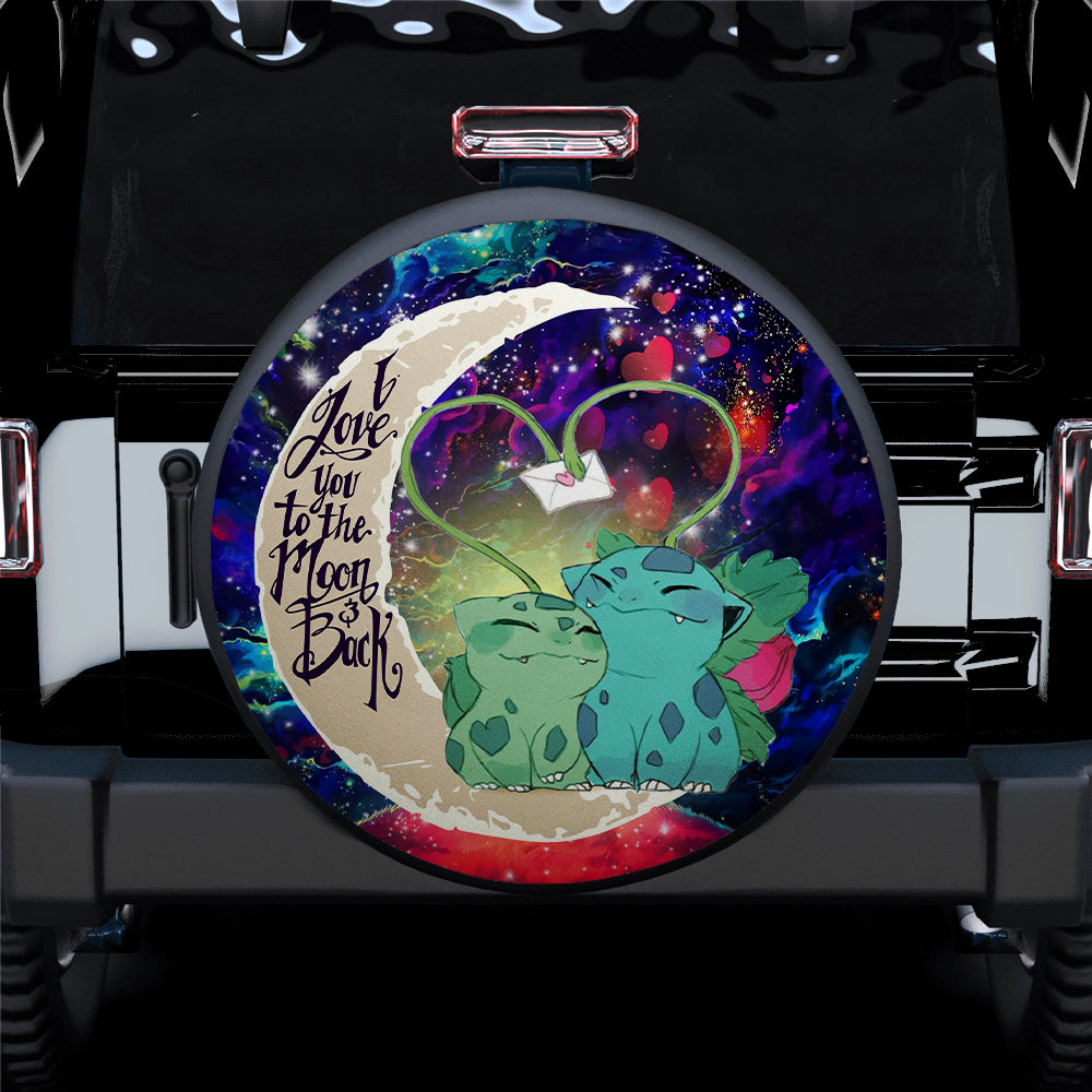 Bulbasaur Couple Pokemon Love You To The Moon Galaxy Car Spare Tire Covers Gift For Campers Nearkii