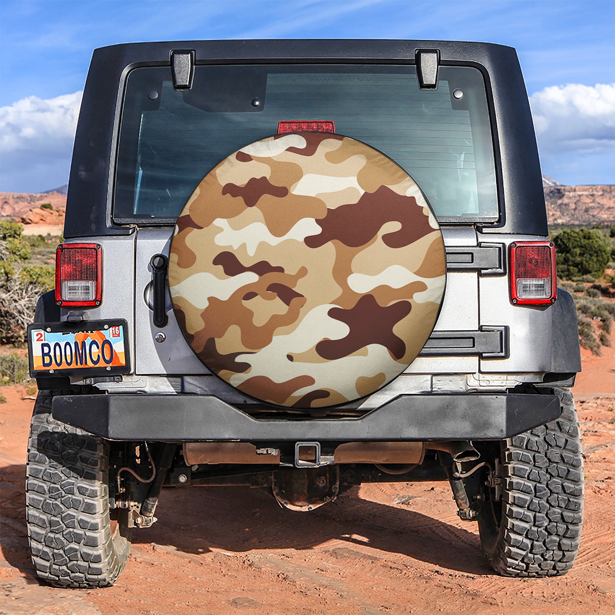 Camo Bright Yellow Print Texture 2 Car Spare Tire Covers Gift For Campers Nearkii