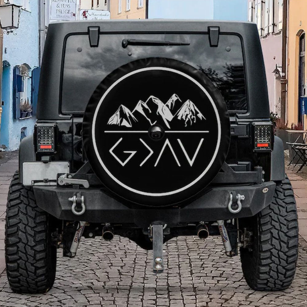 Mountain Camping Jeep Car Spare Tire Cover Gift For Campers Nearkii