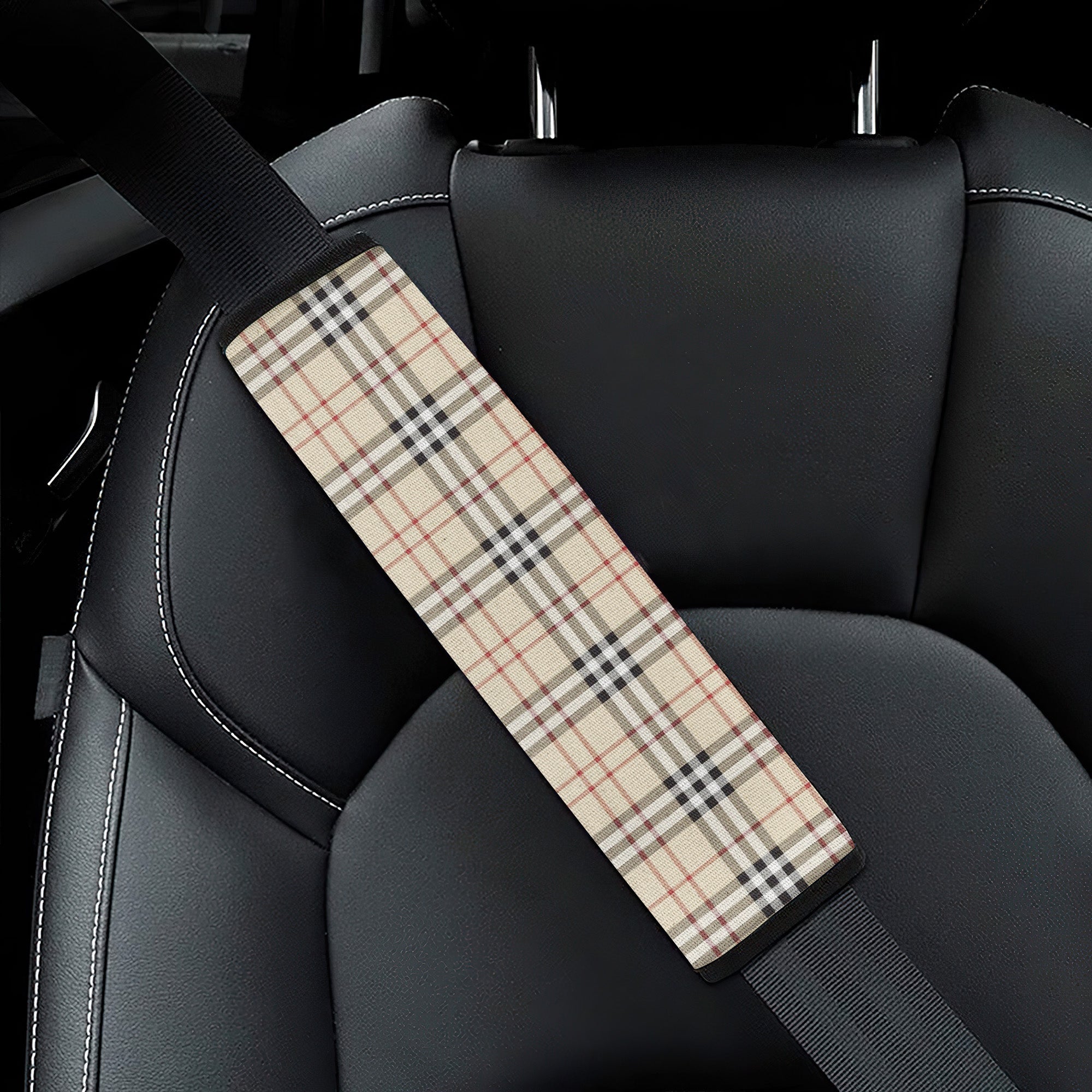 Caro Cream Premium Custom Car Seat Belt Covers Nearkii