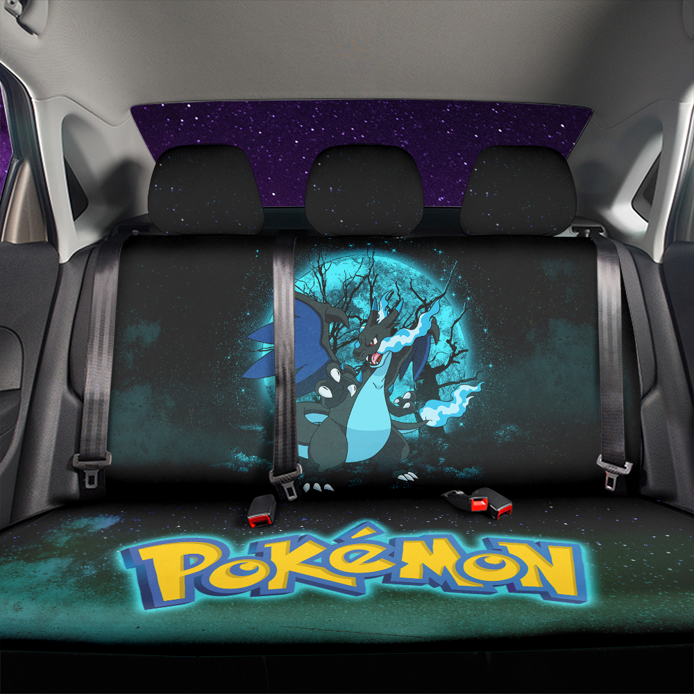 Charizard Mega X Pokemon Moonlight Galaxy Premium Custom Car Back Seat Covers Decor Protectors Nearkii