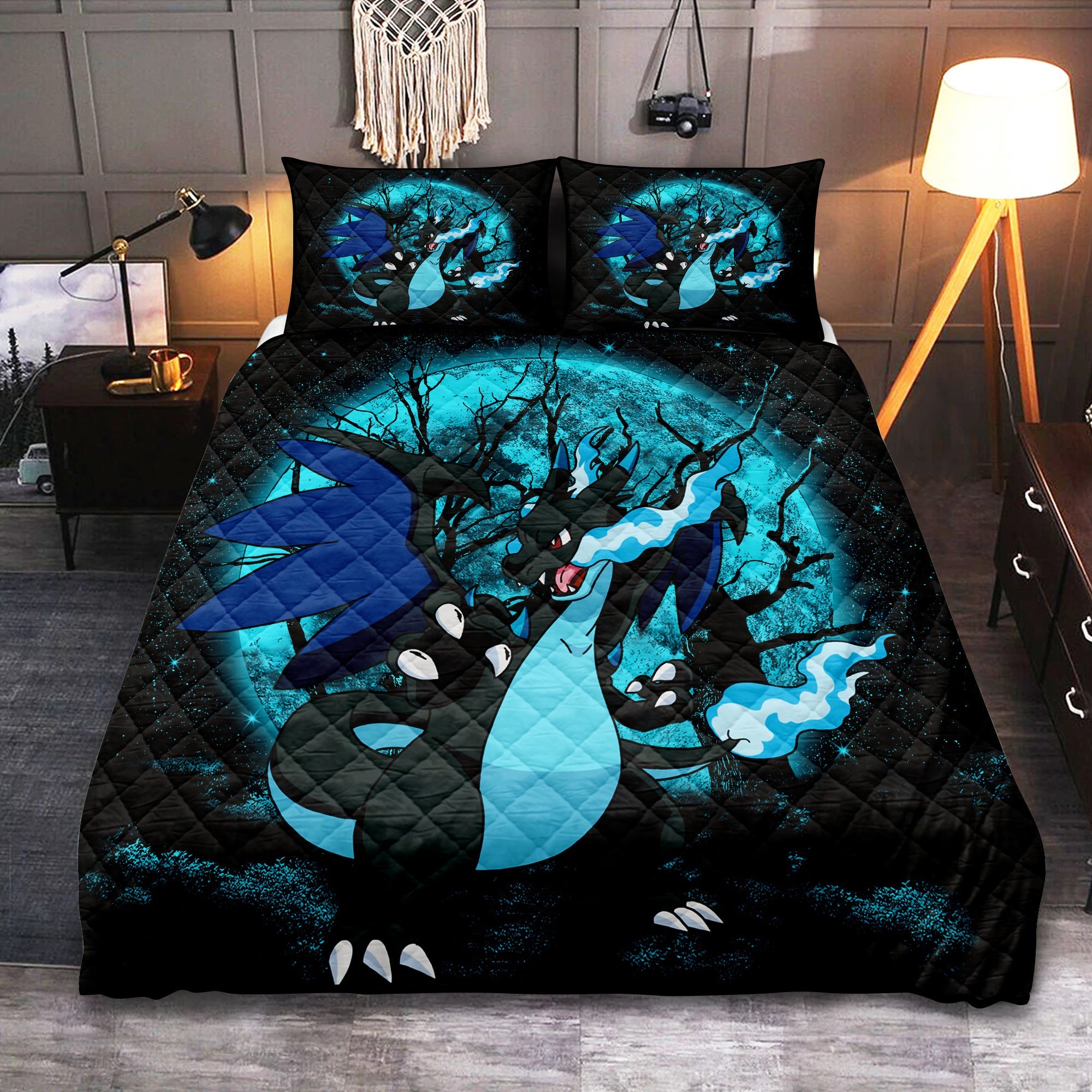 Charizard Mega X Moonlight Quilt Bed Sets Nearkii