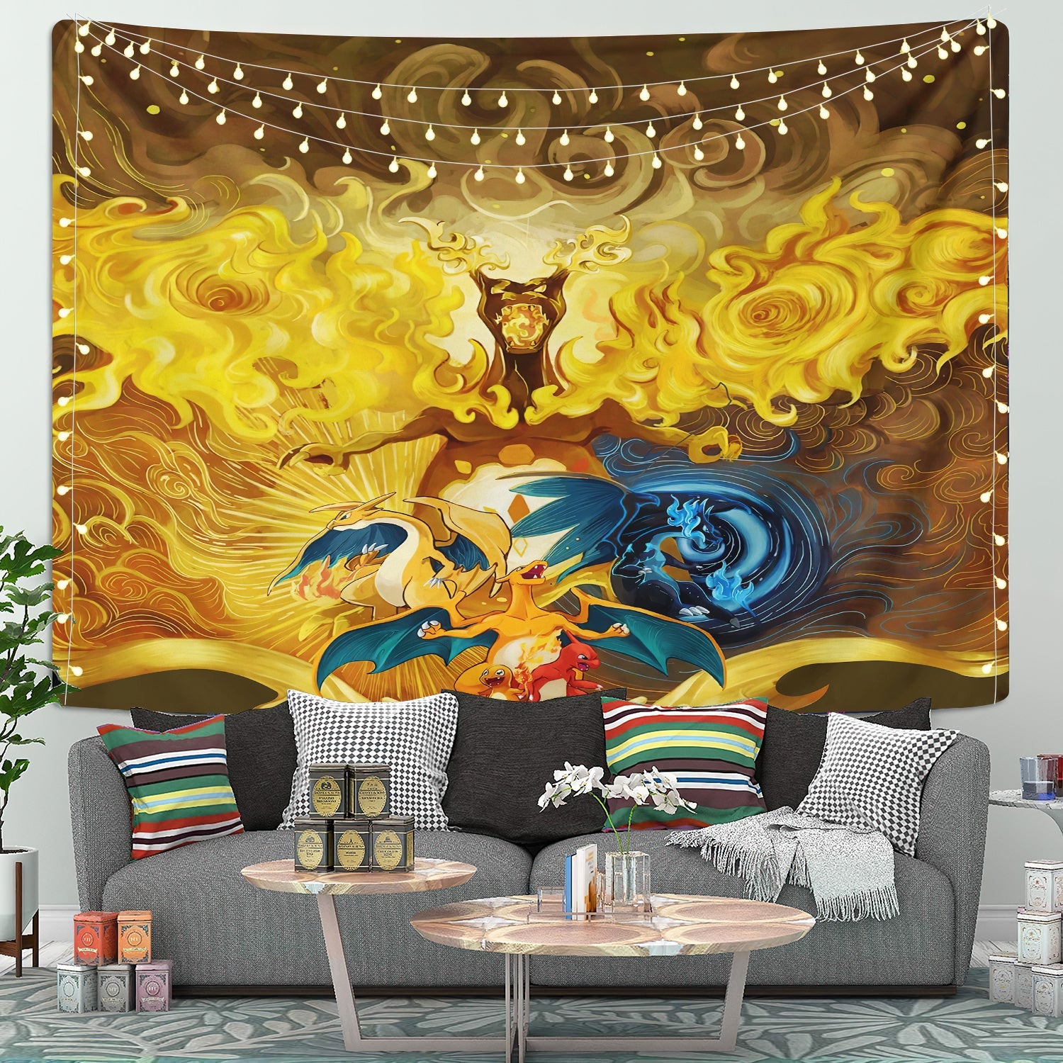 Charizard Pokemon Tapestry Room Decor Nearkii