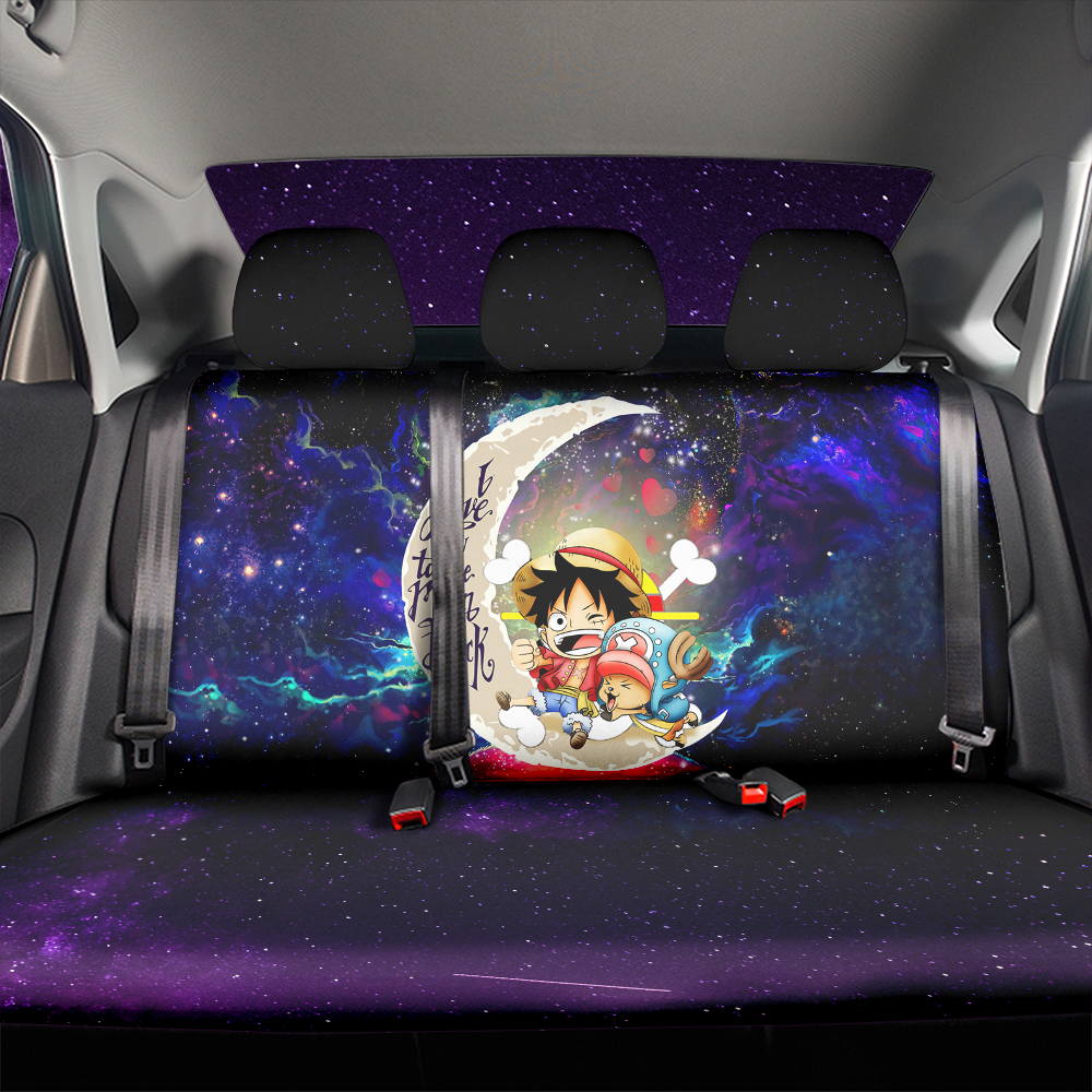 Chibi Luffy And Chopper One Piece Anime Love You To The Moon Galaxy Car Back Seat Covers Decor Protectors Nearkii