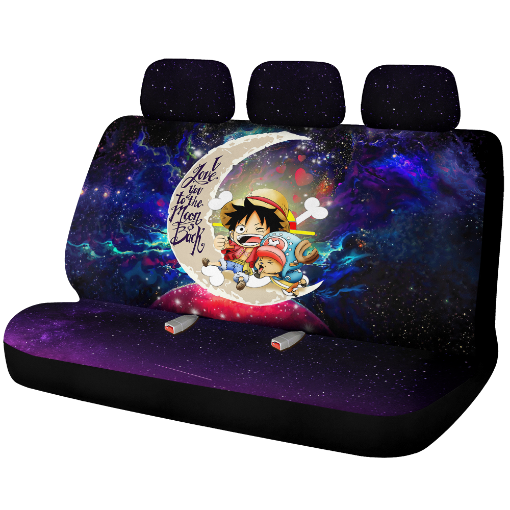 Chibi Luffy And Chopper One Piece Anime Love You To The Moon Galaxy Car Back Seat Covers Decor Protectors Nearkii